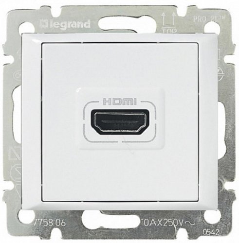 Розетка HDMI без рамки Legrand Valena 1-м. белый картинка